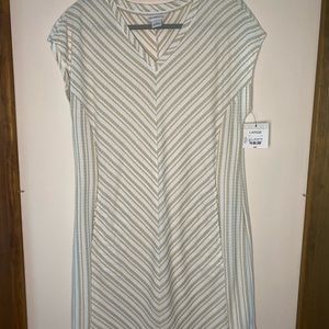 NWT Liz Claiborne short sleeve casual summer dress in crema porcelain size L